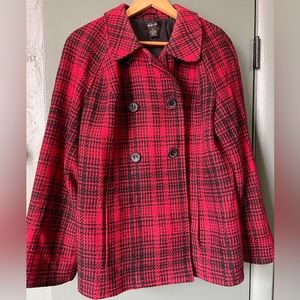 Women’s Plaid Pea Coat